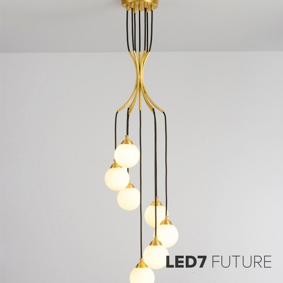 Loft Industry Modern - Gold Grape Chandelier